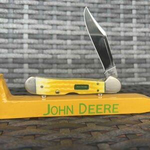 John Deere Yellow Railroad spike knife Display
